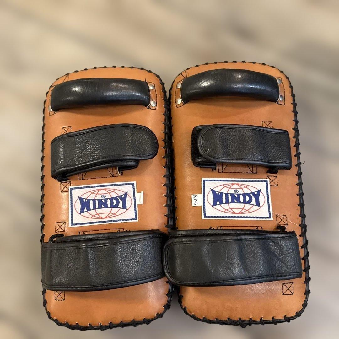 WINDY キックミット 茶色 レザー
