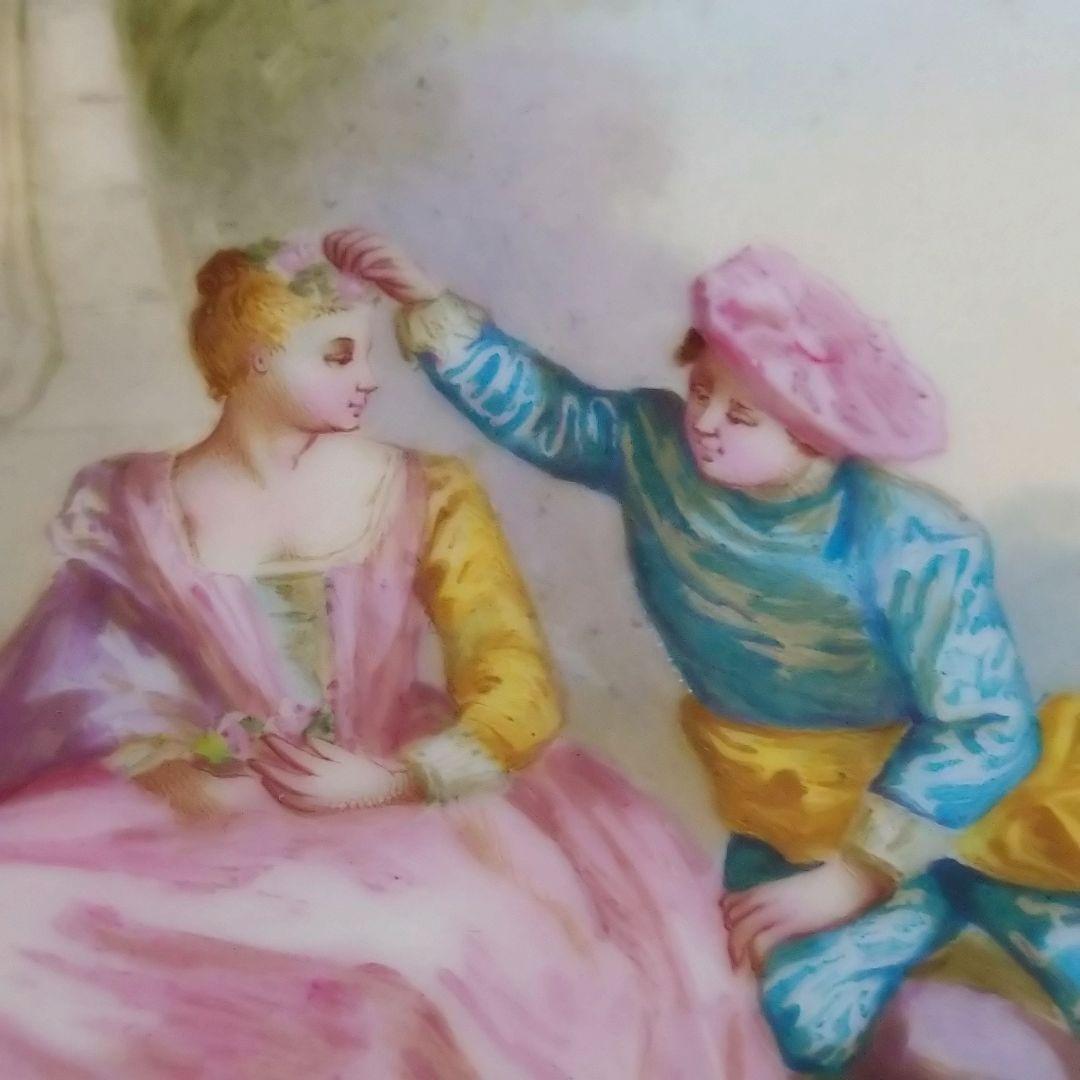 セーブル(Sevres)　恋人文絵皿 3/3