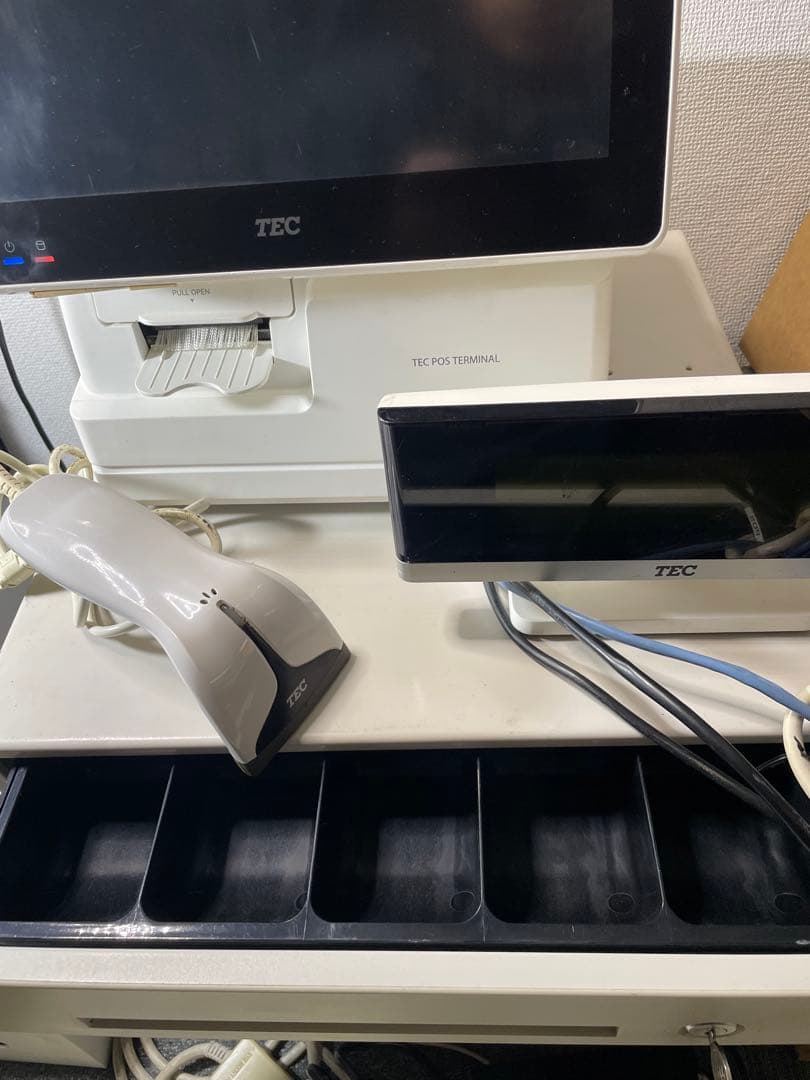 TEC POS端末 バーコードリーダー付き