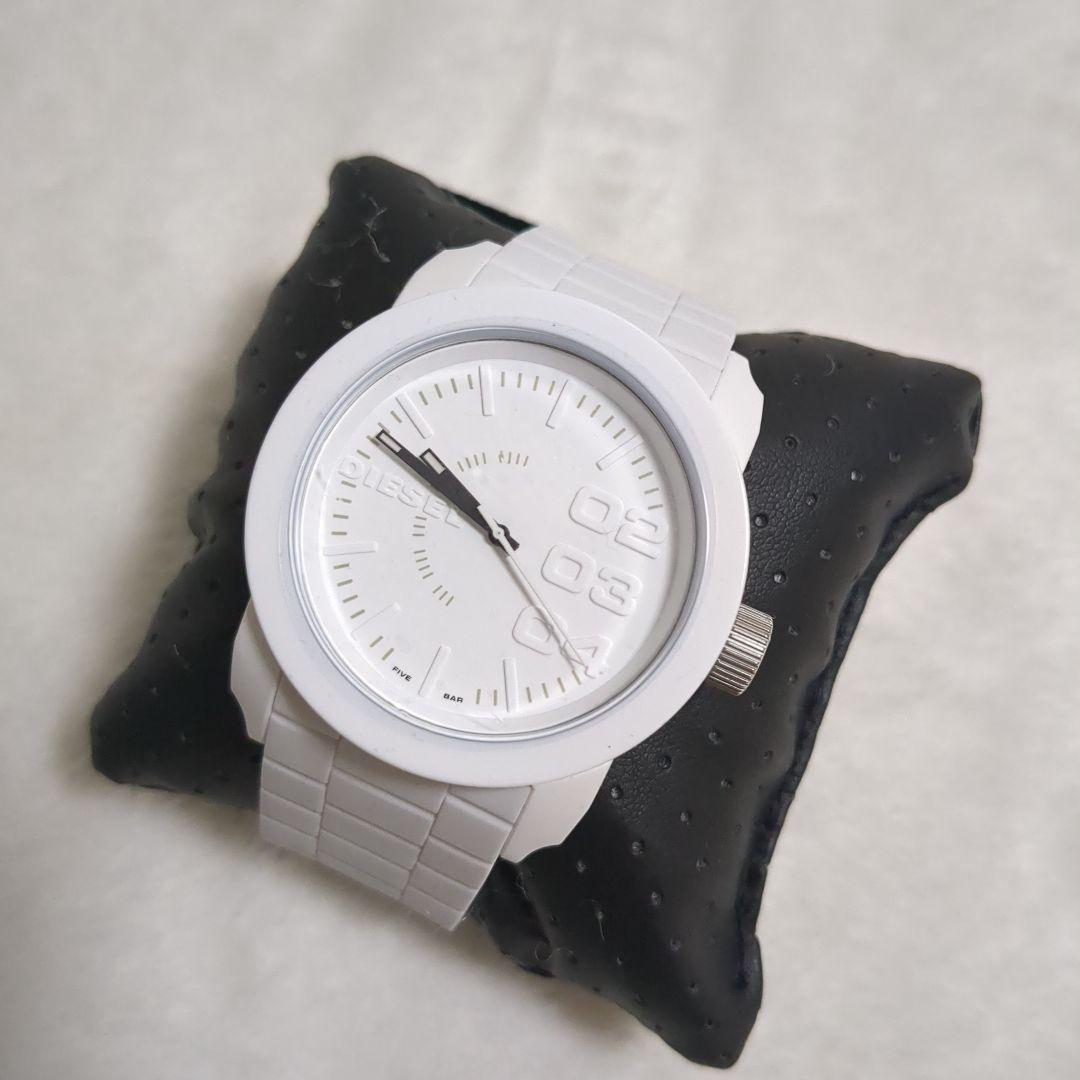 【未使用品】DIESEL 腕時計 DZ1436 フランチャイズ ラバー ホワイト