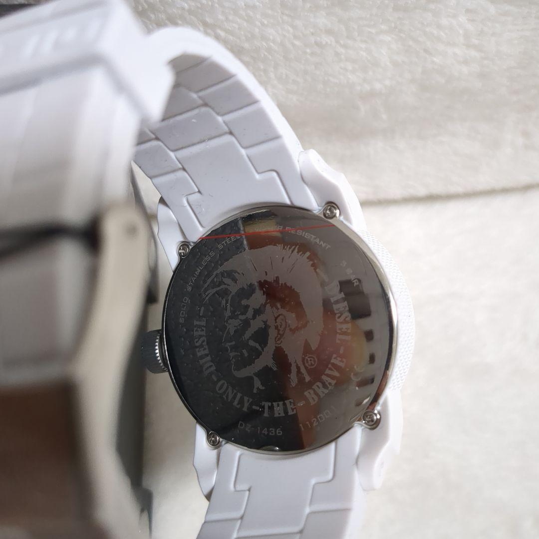 【未使用品】DIESEL 腕時計 DZ1436 フランチャイズ ラバー ホワイト