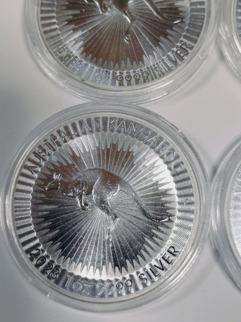 オーストラリア　カンガルー地金型銀貨1オンス　4枚セット