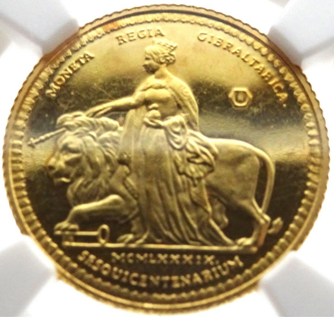 1989年 ウナとライオン　金貨 ハーフソブリン NGC 　イギリス　古銭