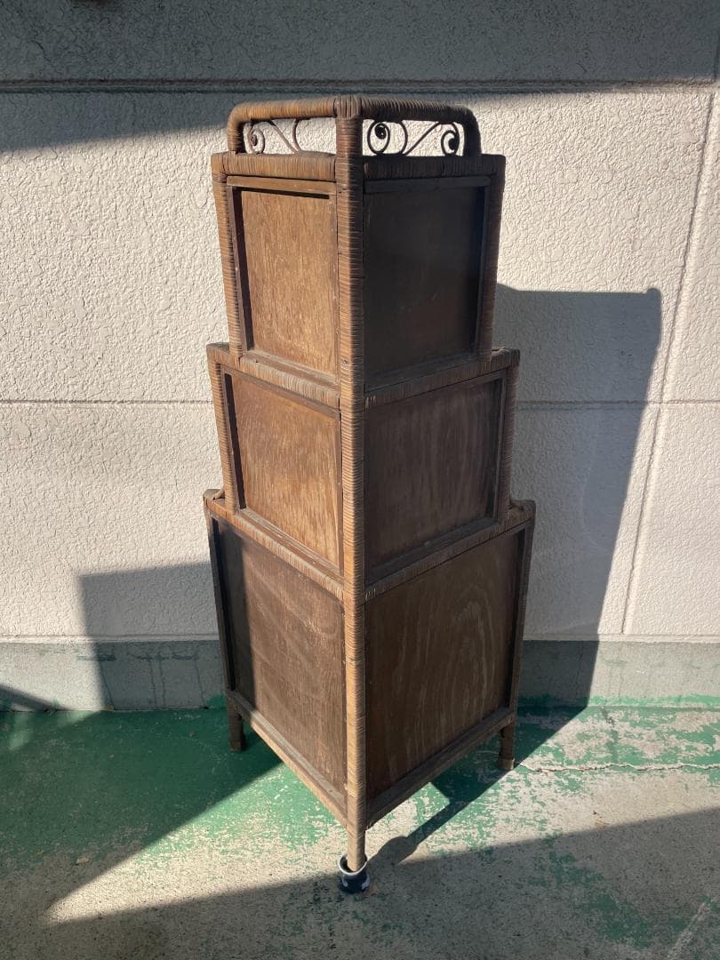 【レア品】昭和アンティーク家具　激レア品　木製家具　コーナー置き　昭和レトロ