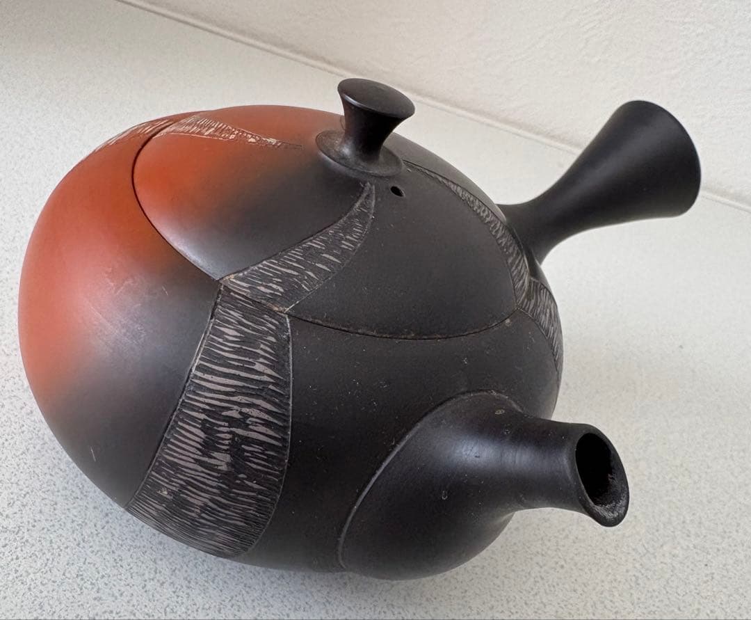 水野陽景 急須 常滑焼 窯変 螺旋文 とこなめ焼 茶道具