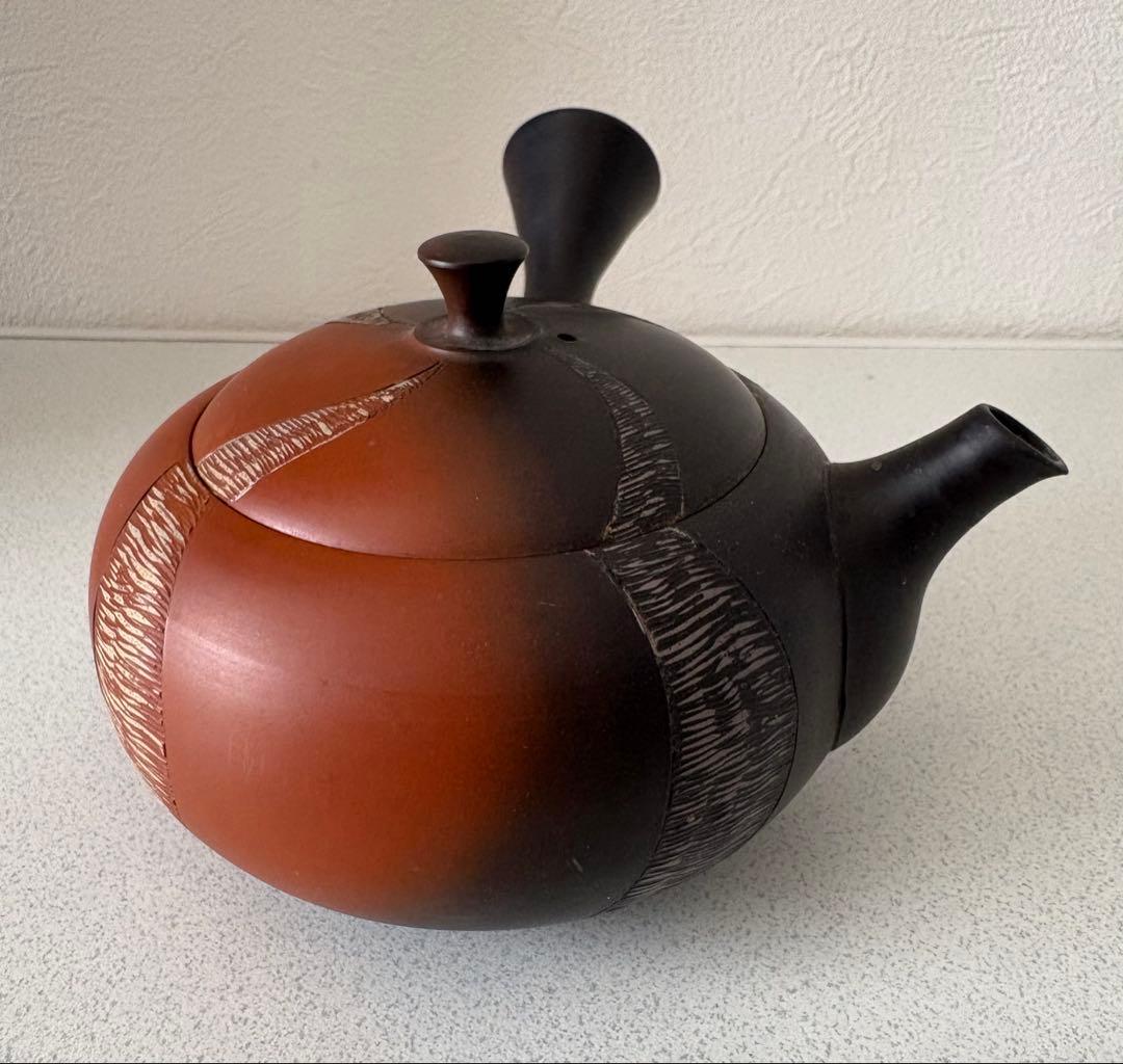 水野陽景 急須 常滑焼 窯変 螺旋文 とこなめ焼 茶道具