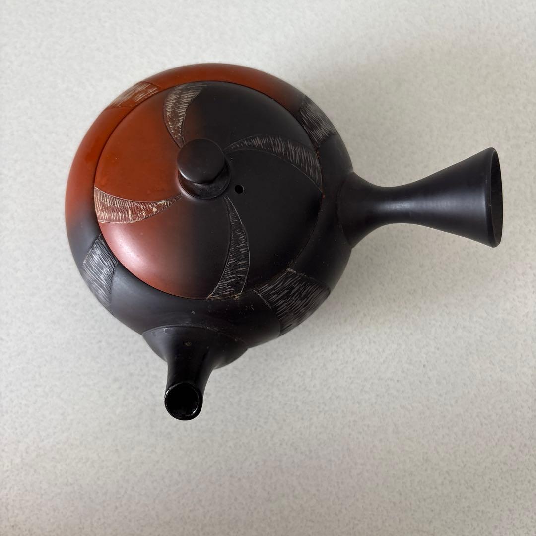 水野陽景 急須 常滑焼 窯変 螺旋文 とこなめ焼 茶道具