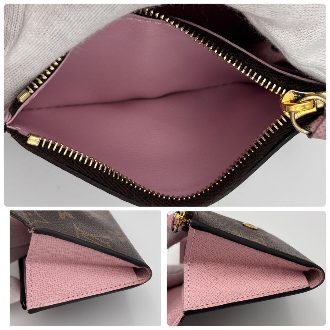ルイヴィトン ポルトモネ・ロザリ モノグラム　ローズバレリーヌ　財布 正規品