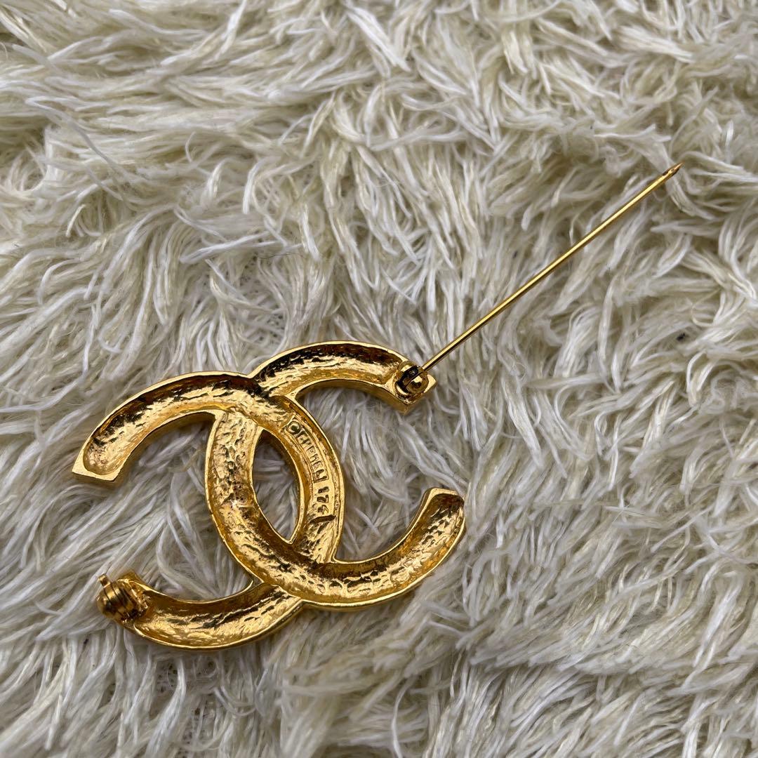 CHANEL シャネル　ダブルストーン　ココマーク　ブローチ