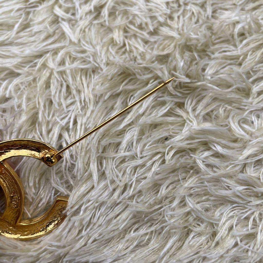 CHANEL シャネル　ダブルストーン　ココマーク　ブローチ