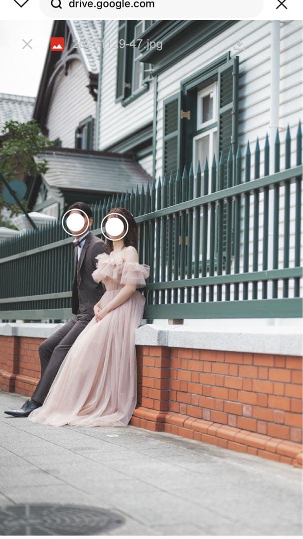 「ペグミ」ドレスプロダクション　 フリル オフショルダー チュールドレス