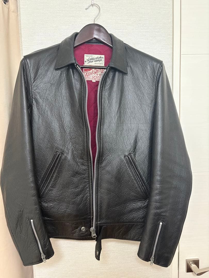 Addict Clothes レザージャケット ブラック 38 ディアスキン