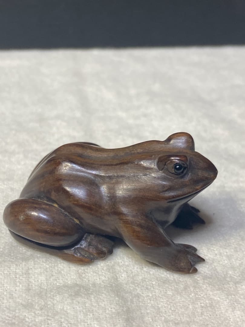 蛙 カエル 蛙根付　  アンティーク　根付