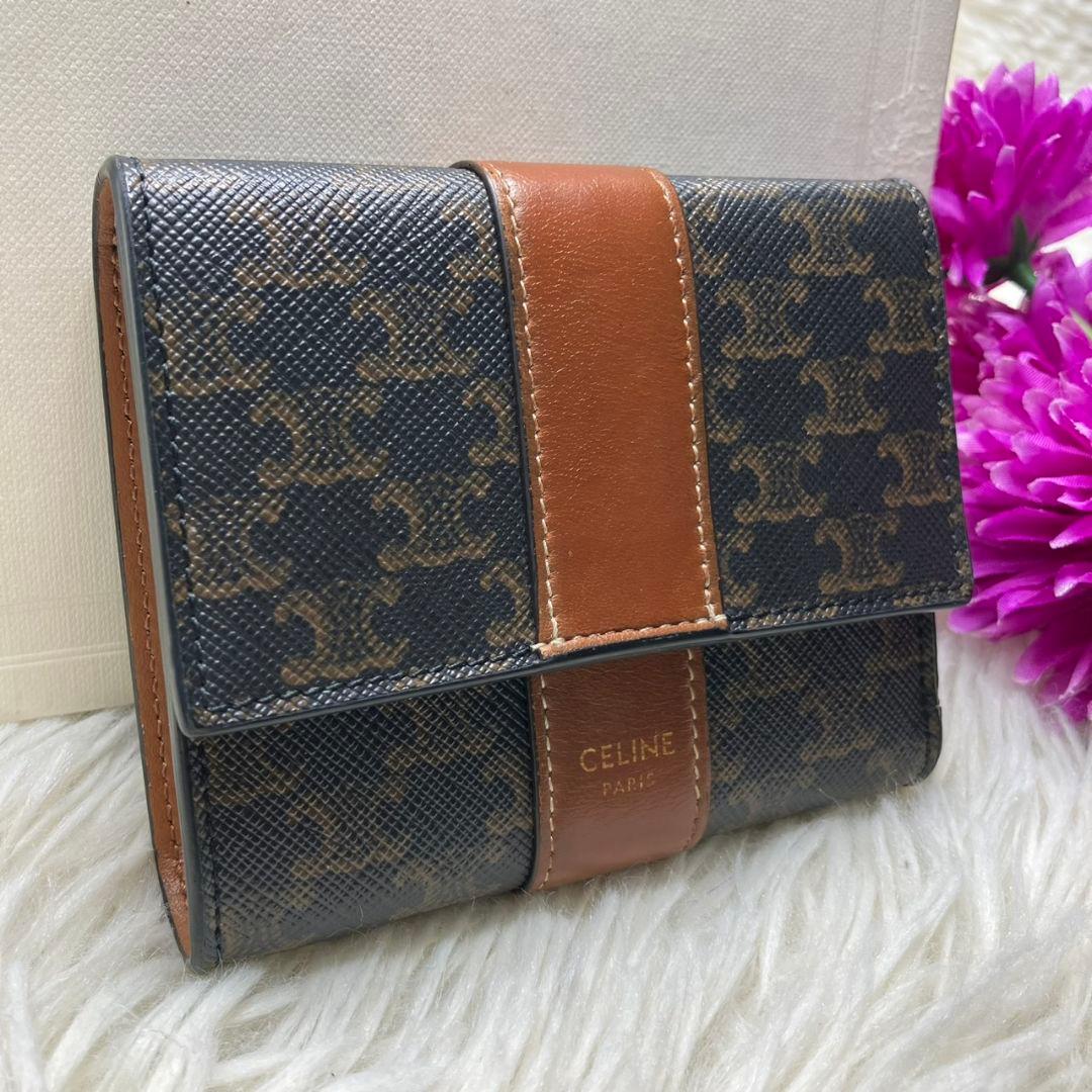 ⭐️美品 CELINE スモール トリフォールド ウォレット トリオンフ レザー