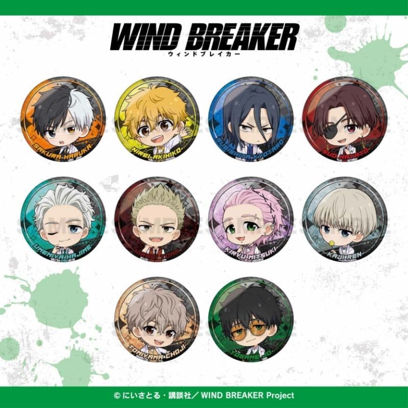 WIND BREAKER　ぽぽぷにミニキャラ缶バッジ / 全10種 100個