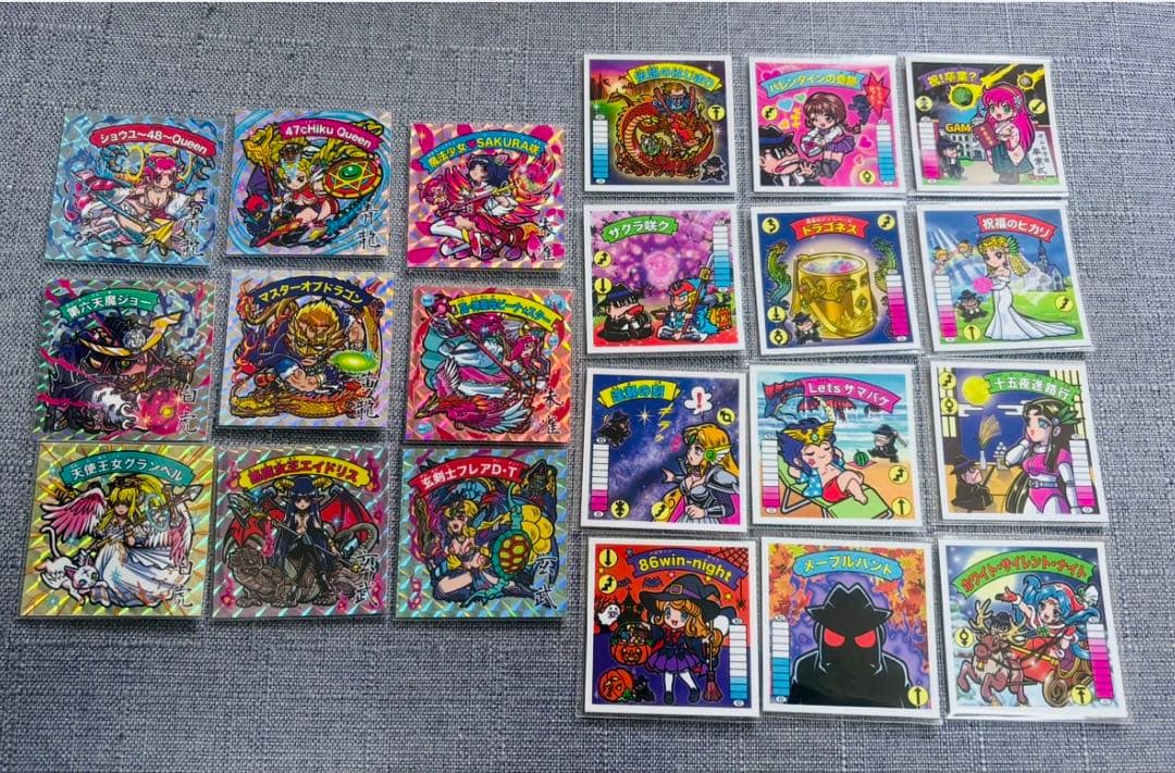 竜神伝説第1弾Wシール12枚　Ⅱ 角プリシングル9枚セット合計21枚セット