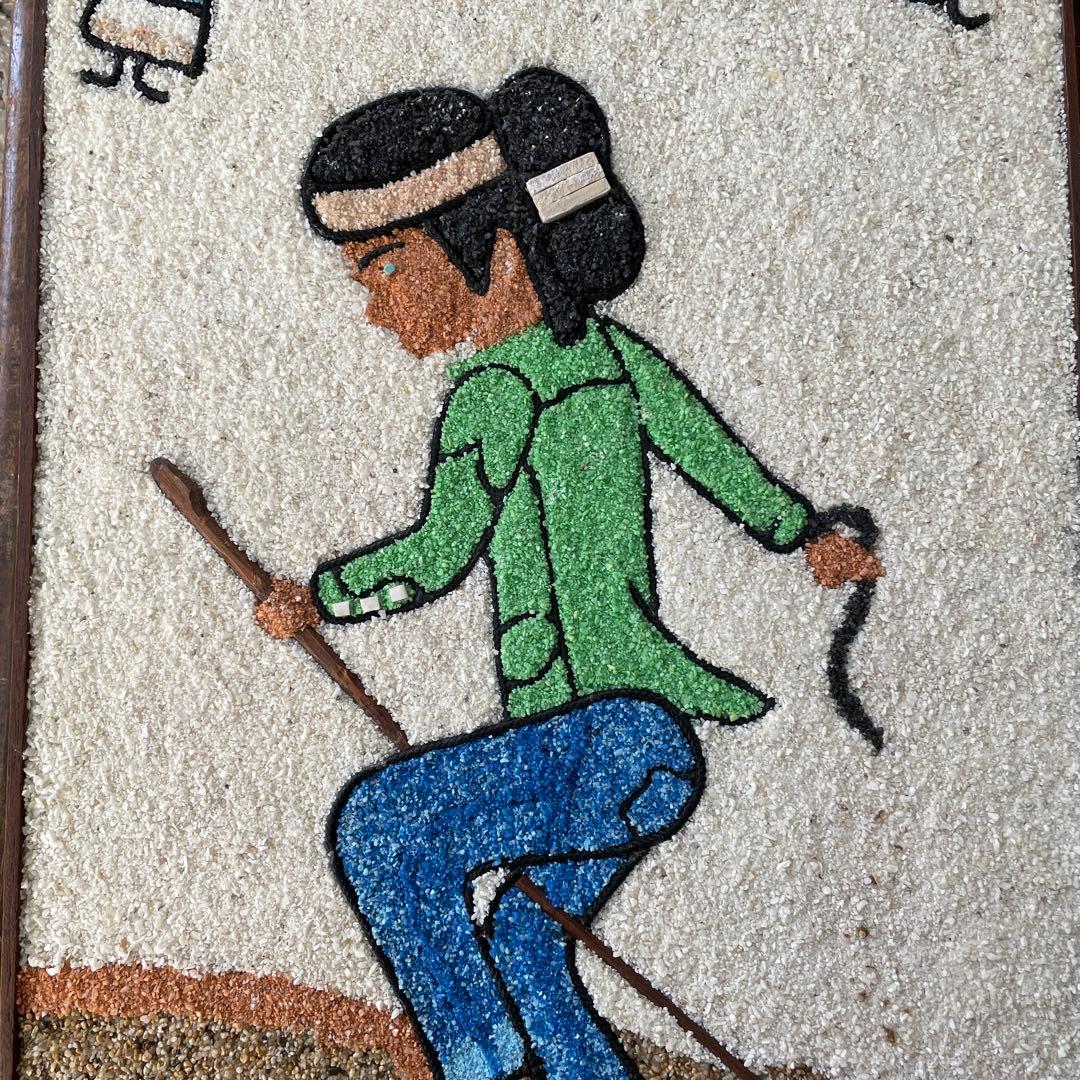 貴重BIG！アメリカアンティーク　精霊&インディアンの壁掛け　ネイティブUSA