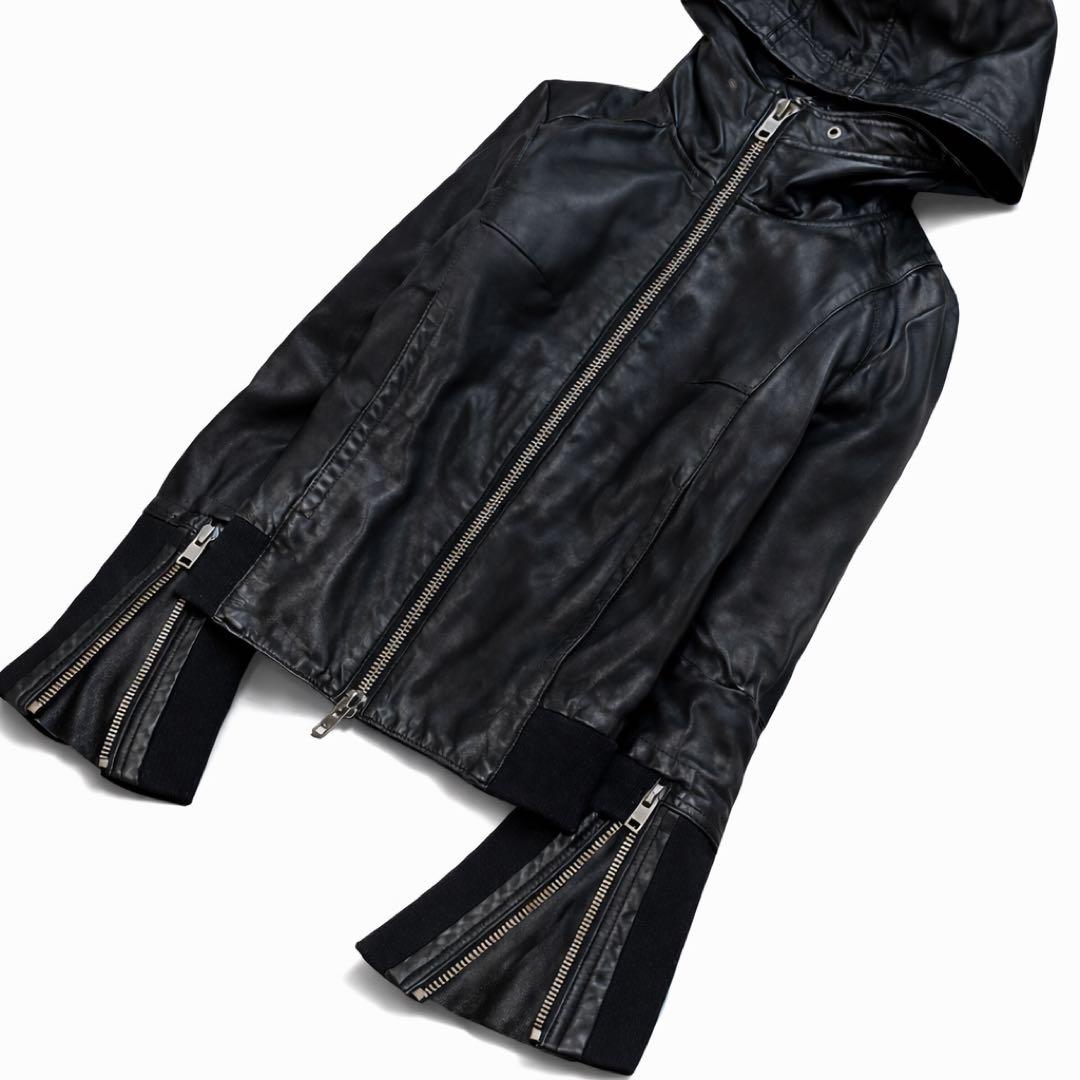 00’s archive レザージャケットフーディー 本革 LGB