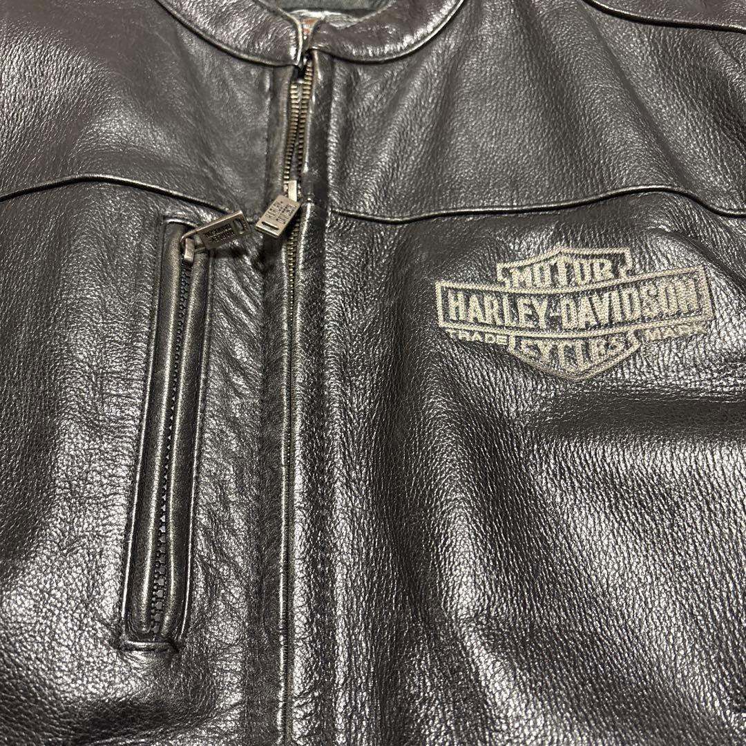 Lサイズ　ハーレーダビッドソン　純正　ライダースジャケット　ブラック