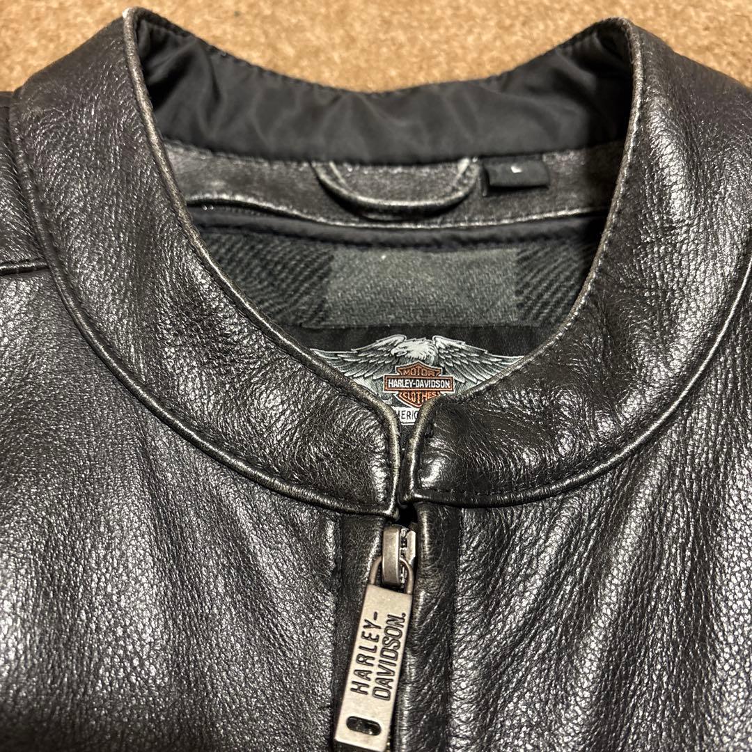 Lサイズ　ハーレーダビッドソン　純正　ライダースジャケット　ブラック