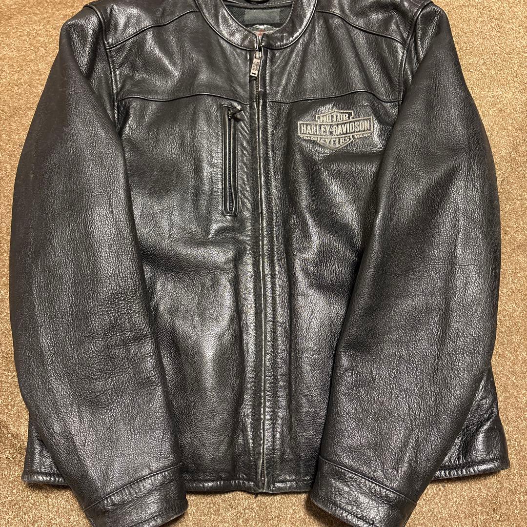 Lサイズ　ハーレーダビッドソン　純正　ライダースジャケット　ブラック