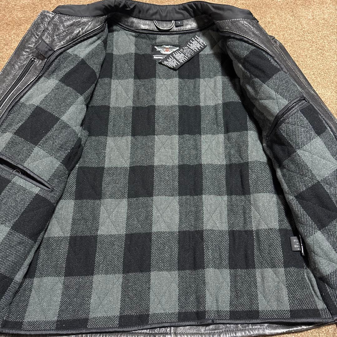 Lサイズ　ハーレーダビッドソン　純正　ライダースジャケット　ブラック