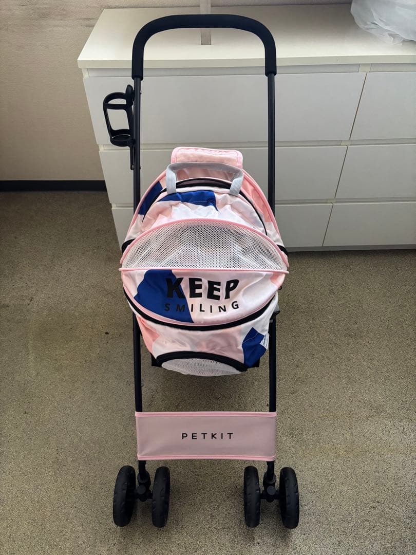 PETKIT ペットカート　4輪バギー　折りたたみ式　ピンク　説明書付き