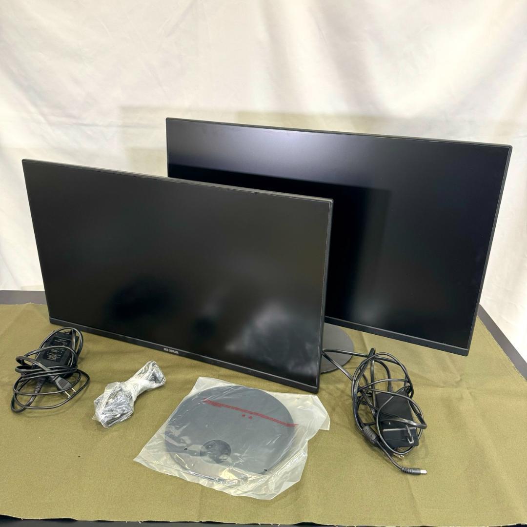 2個 27インチ アイリスオーヤマ モニター RLD-27AF-B