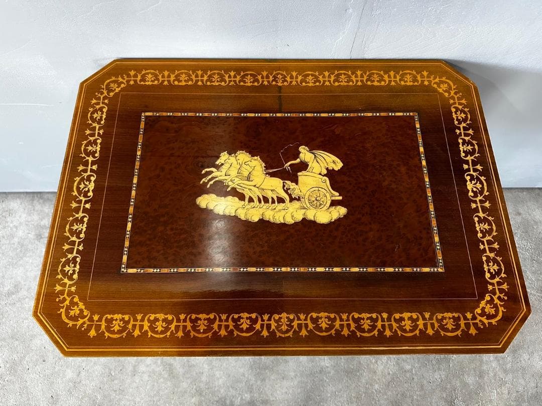 イタリア製 コンソールテーブル サイドテーブル ナイトテーブル テーブル 象嵌