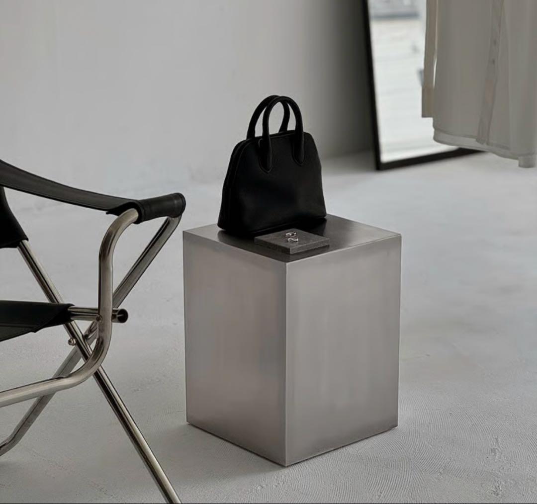 【新品】アートオブブラック ステンレス スクエア サイドテーブル スツール