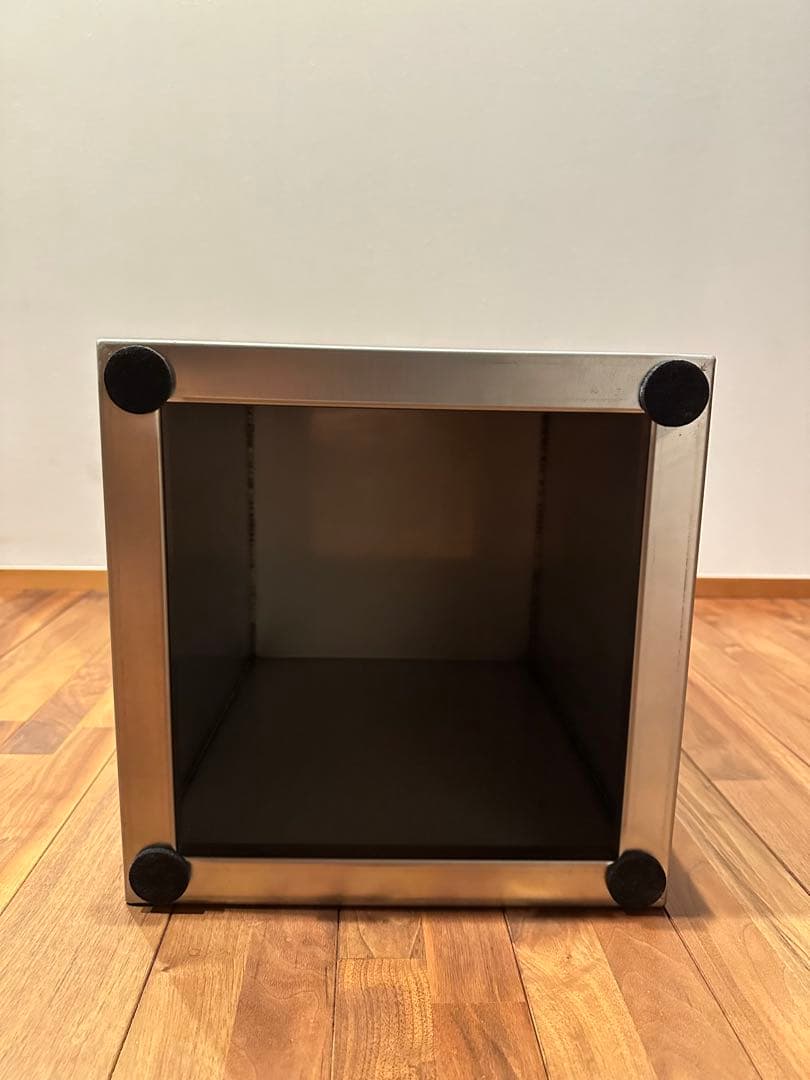 【新品】アートオブブラック ステンレス スクエア サイドテーブル スツール