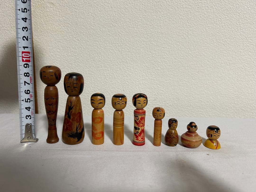 昭和レトロ　ミニこけし　９点まとめて　伝統こけし