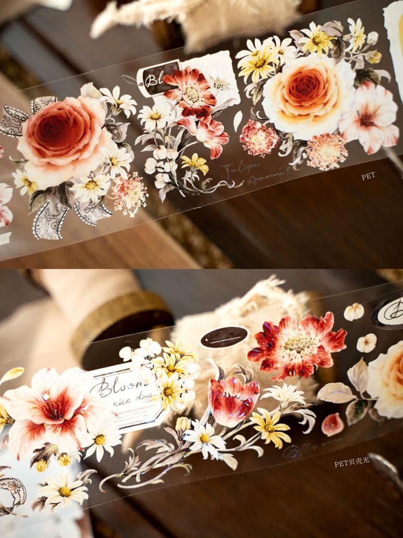 Hoshi奶芙《春野薄雾》海外マスキングテープ　マステ 【2670】