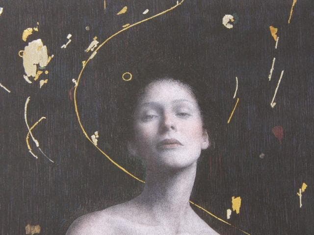 中堀慎治、【香 L'encens】、希少な額装用画集より、新品額装付、状態良好