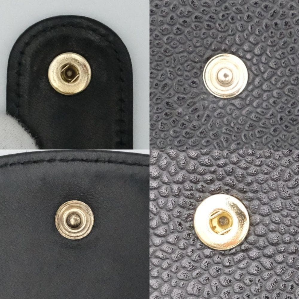 【美品】CHANEL シャネル キャビアスキン Wホック 折り財布 ココマーク