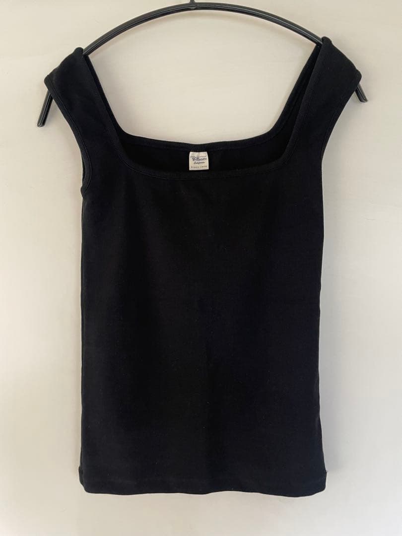 未使用　Ron Herman ロンハーマン ベアリブタンクトップ　ブラック　S