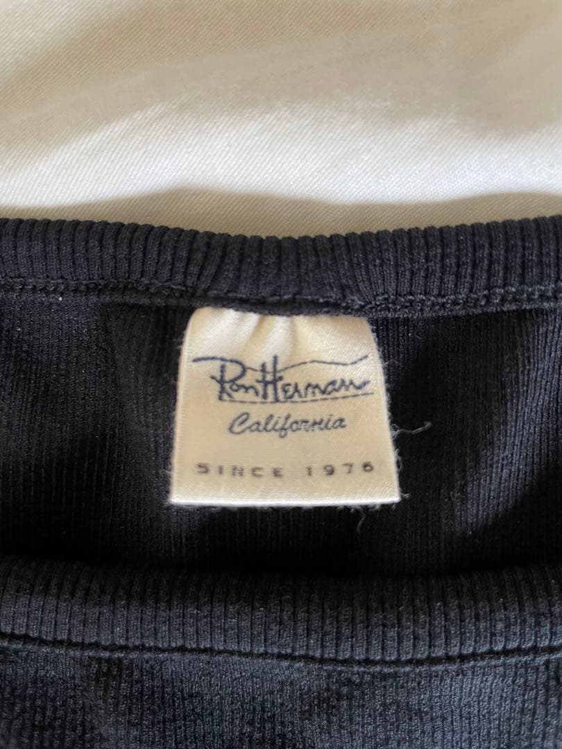 未使用　Ron Herman ロンハーマン ベアリブタンクトップ　ブラック　S