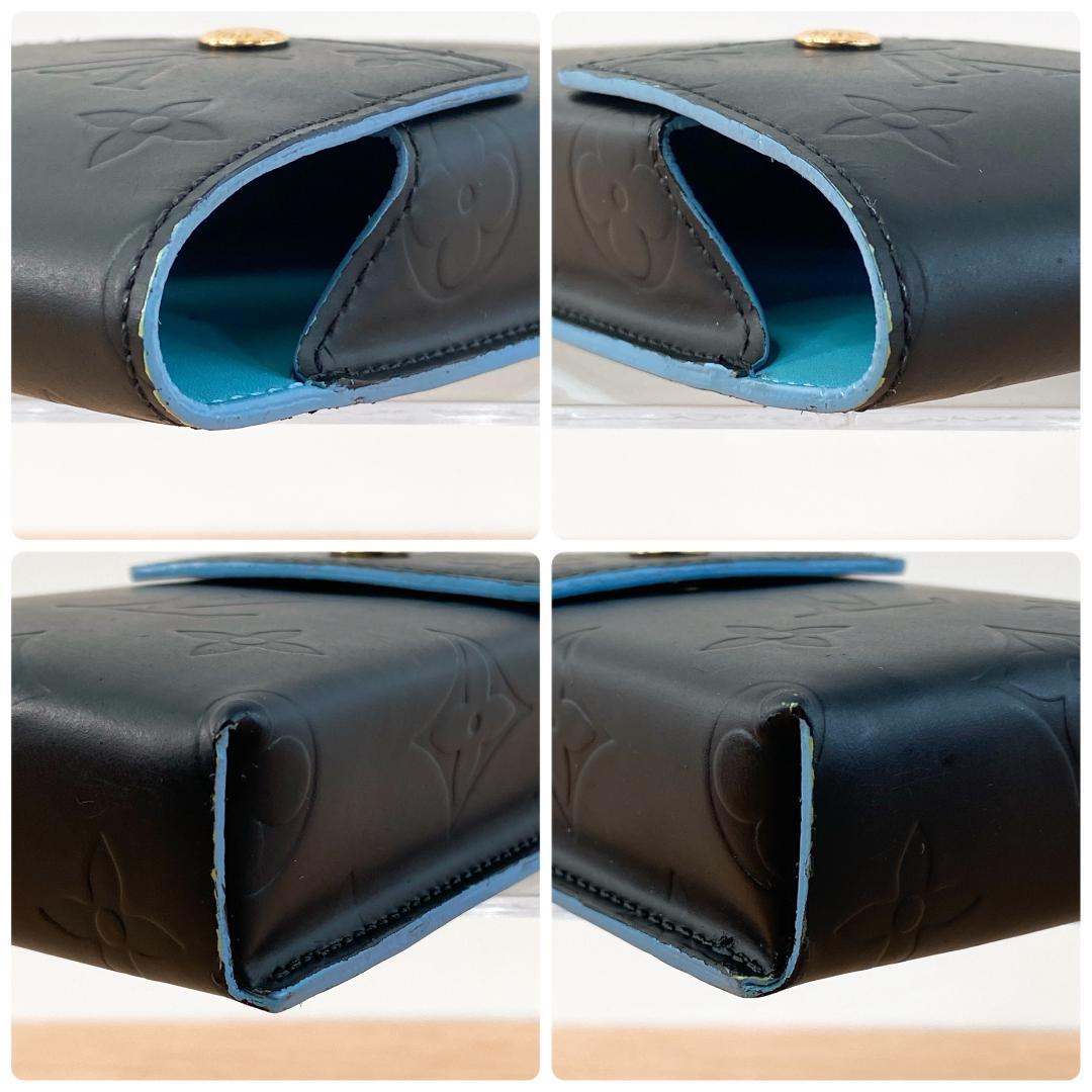 ルイヴィトン モノグラムマット シガーケース タバコケース ショルダー付 黒