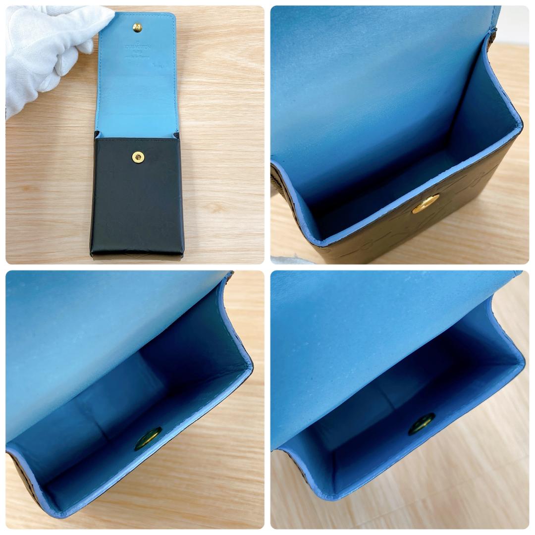 ルイヴィトン モノグラムマット シガーケース タバコケース ショルダー付 黒