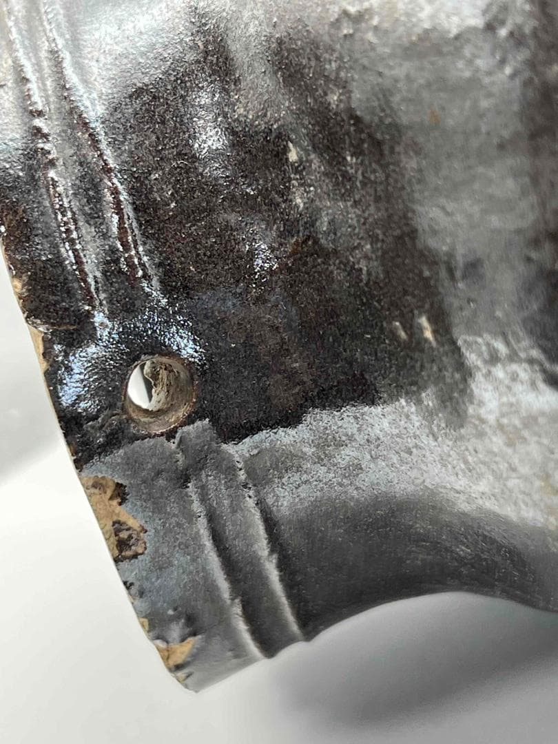 金～元時代 褐黑釉 木の葉文　大扁壺　花入　花瓶　茶道具(B-66)