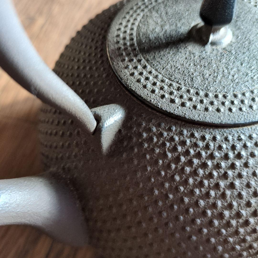 南部鉄瓶 梔子 あられ文様 (小) 茶 1.2リットル 池永鉄工