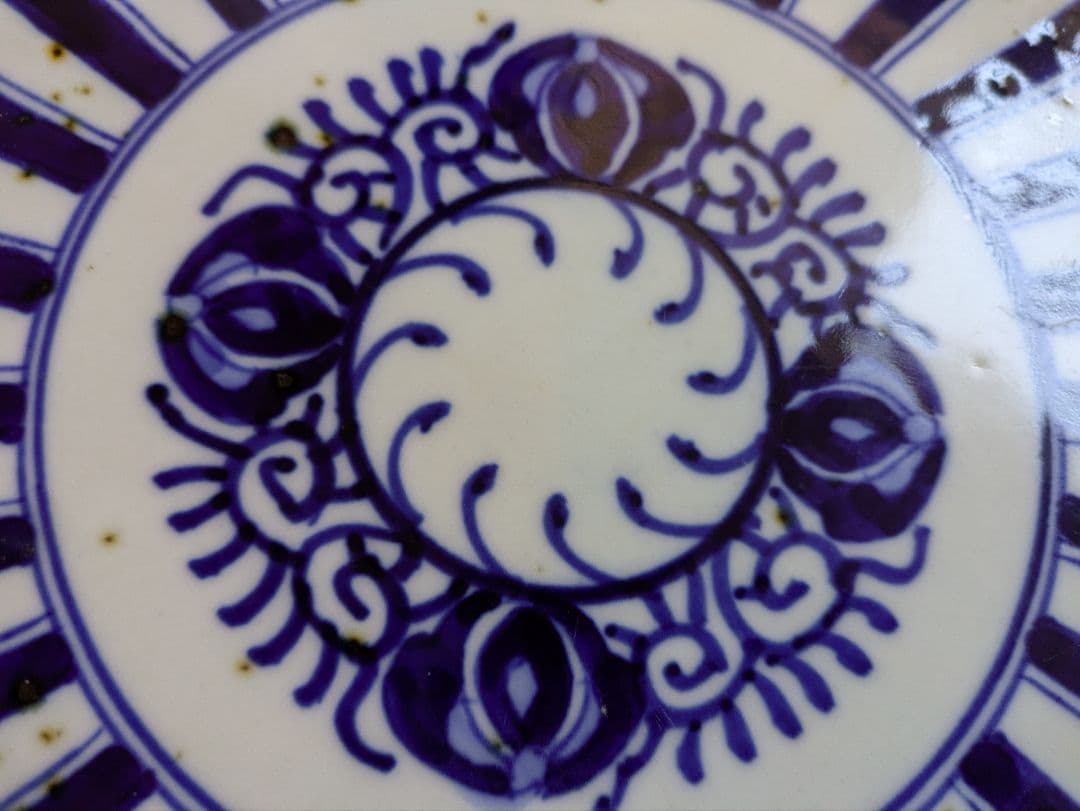 大鉢　骨董　染付　モダン