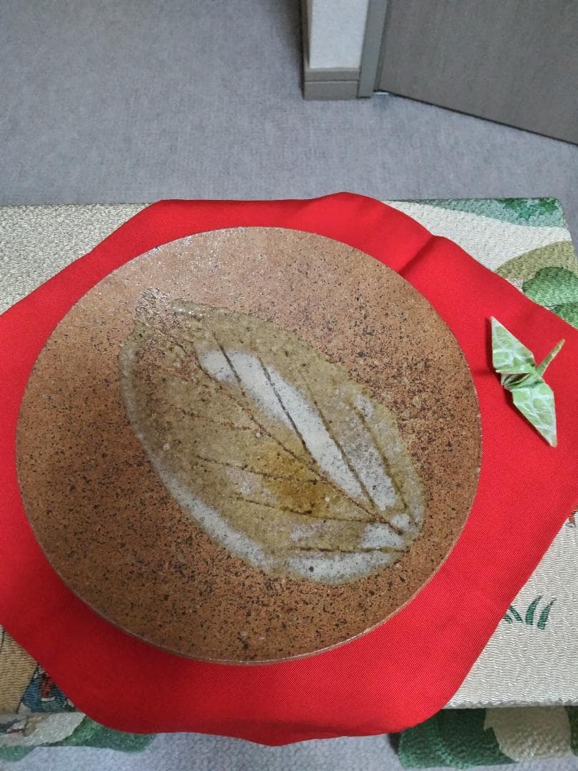 魯山人  信楽木の葉皿未使用識箱入り