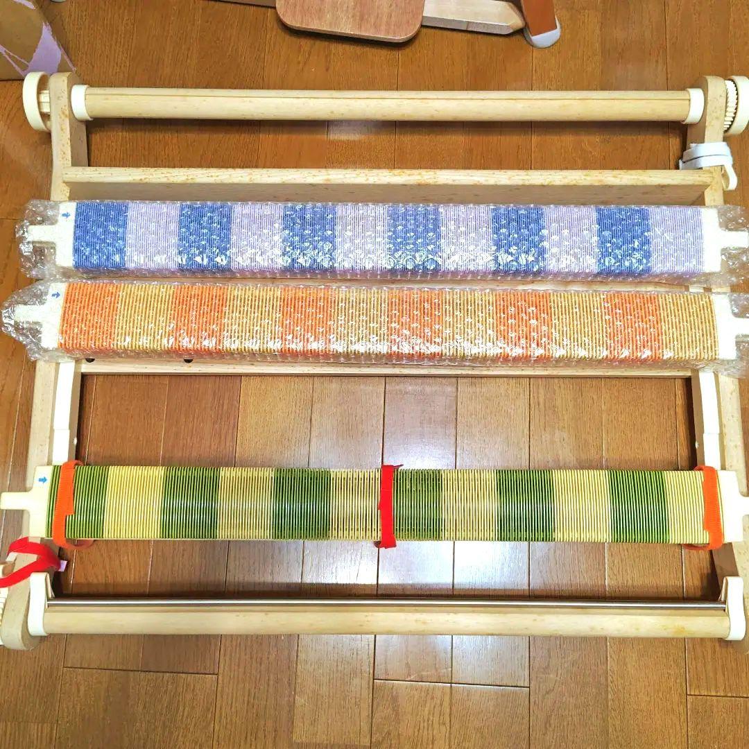 【訳あり】咲きおり 60cm & 未使用綜絖2本他のフルセット 卓上 機織り機