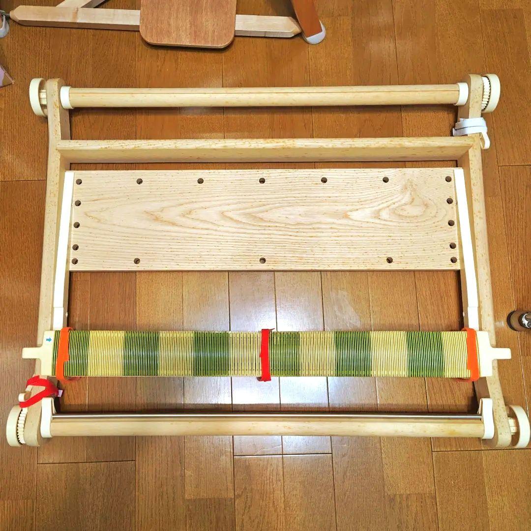 【訳あり】咲きおり 60cm & 未使用綜絖2本他のフルセット 卓上 機織り機