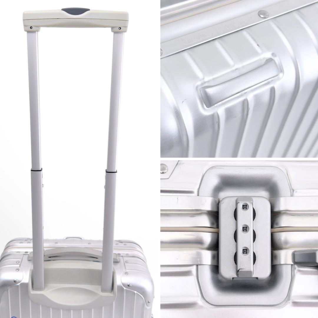 美品 リモワ トパーズ 32L 機内持ち込み 2輪 TSAロックベルト付 アルミ