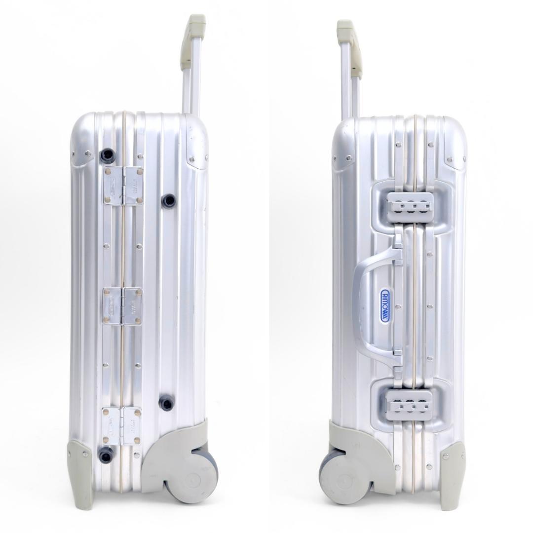 美品 リモワ トパーズ 32L 機内持ち込み 2輪 TSAロックベルト付 アルミ