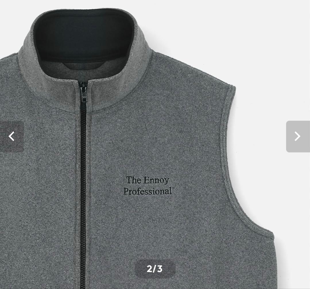 【ennoy】PROFESSIONAL FLEECE VEST GRAY S