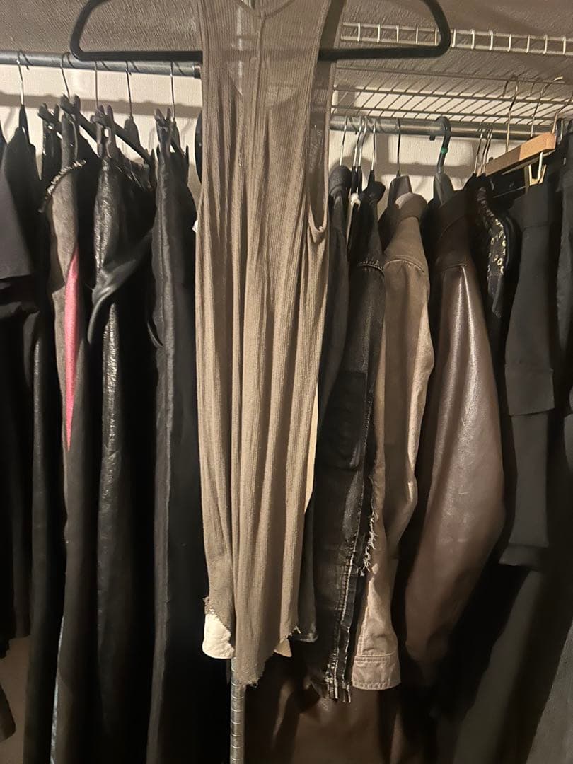 Rick Owens リブタンクトップ、23ss、ダスト、サイズS