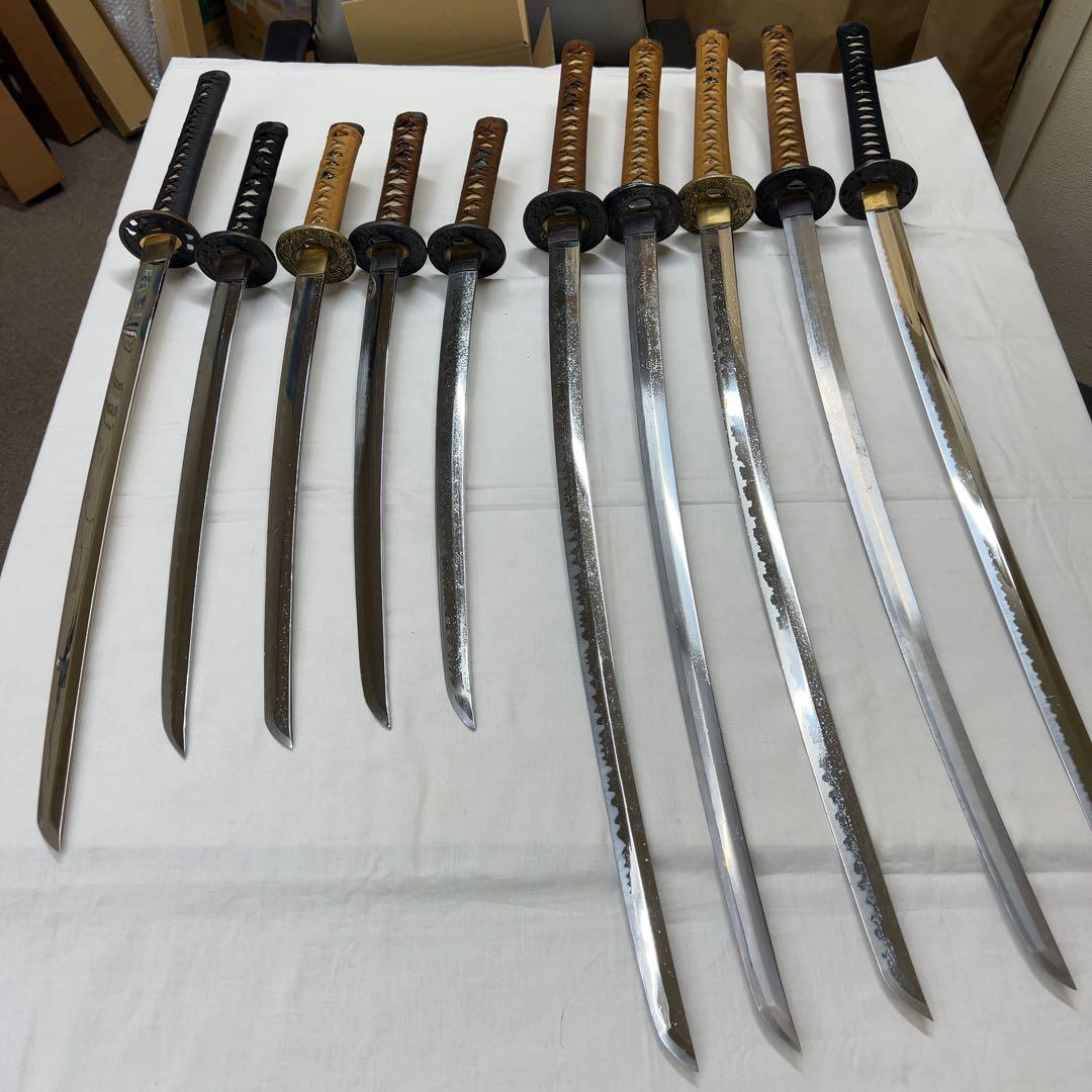 【ジャンク】模造10本セット 傷あり品 太刀脇差 日本刀現状品